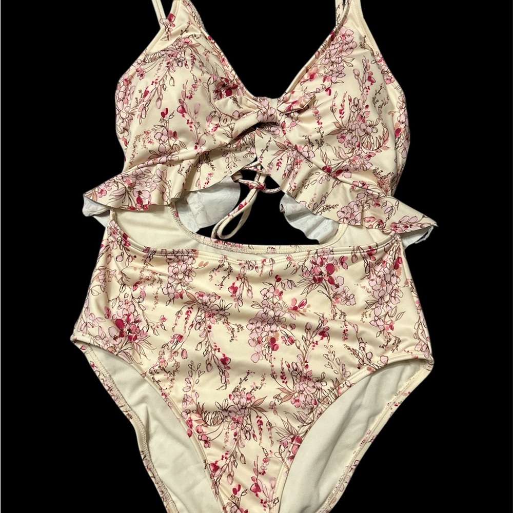 Floral Cutout Swimsuit